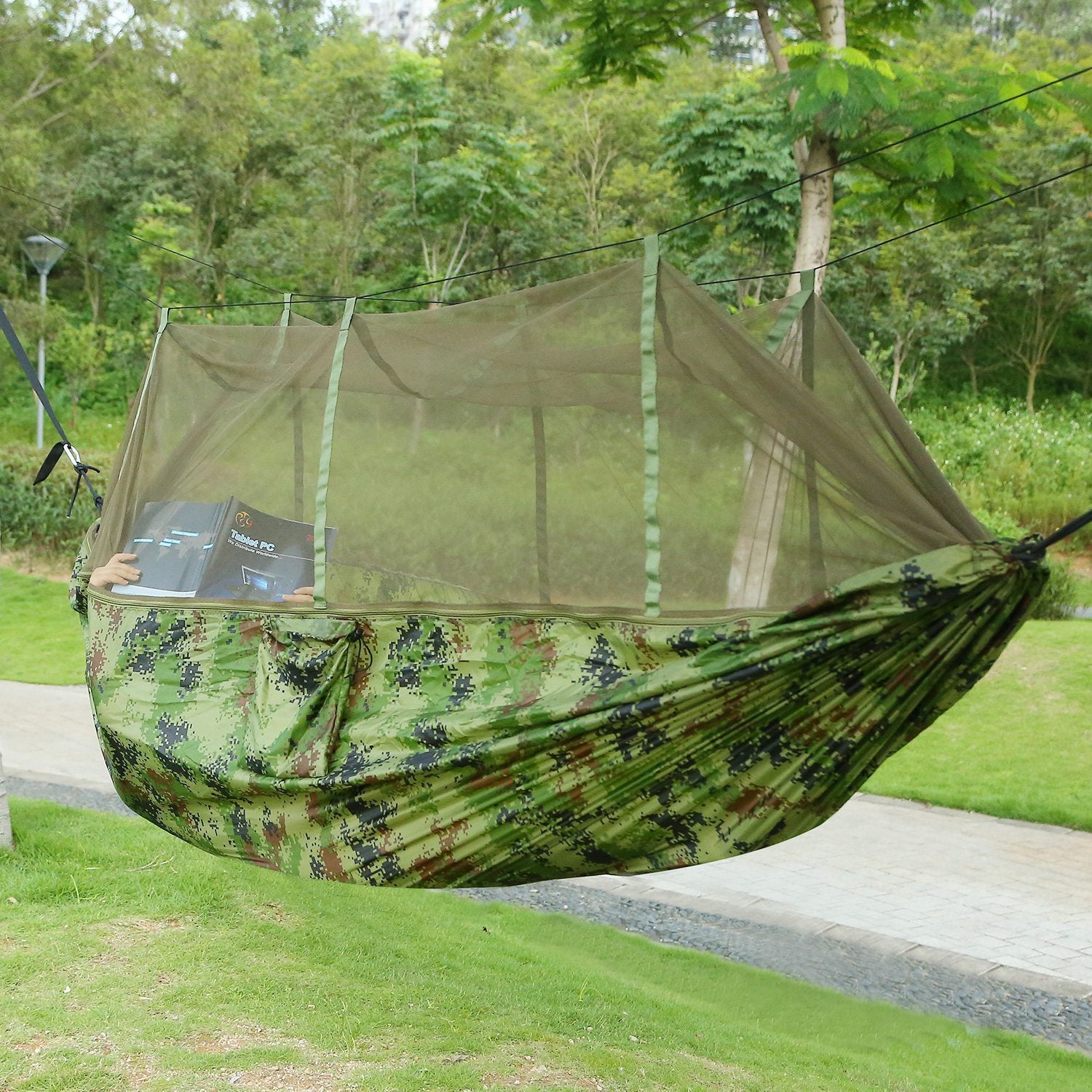 Camping-Hängematte mit Netz