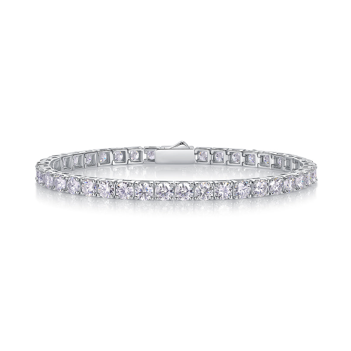 Gravitation Moissanite Silver Bracelet