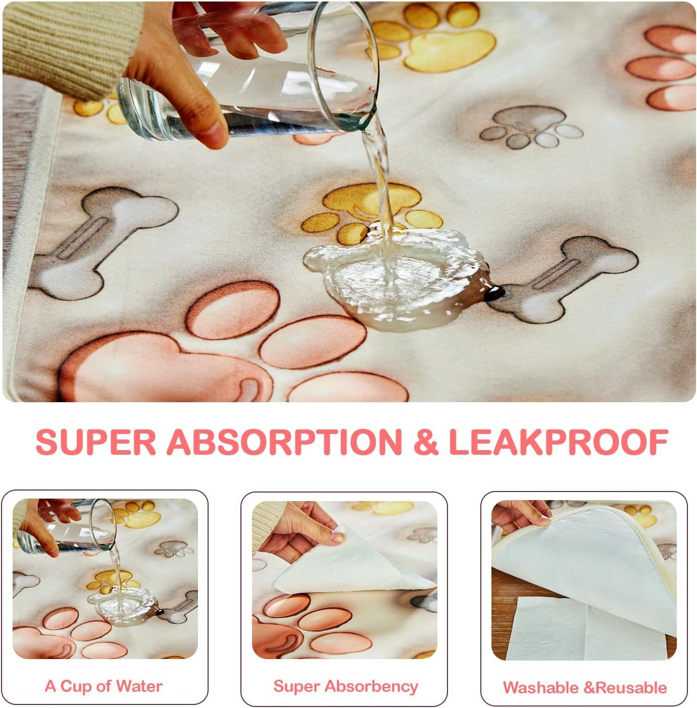 Qeils Reusable Washable Puppy Pee Pads