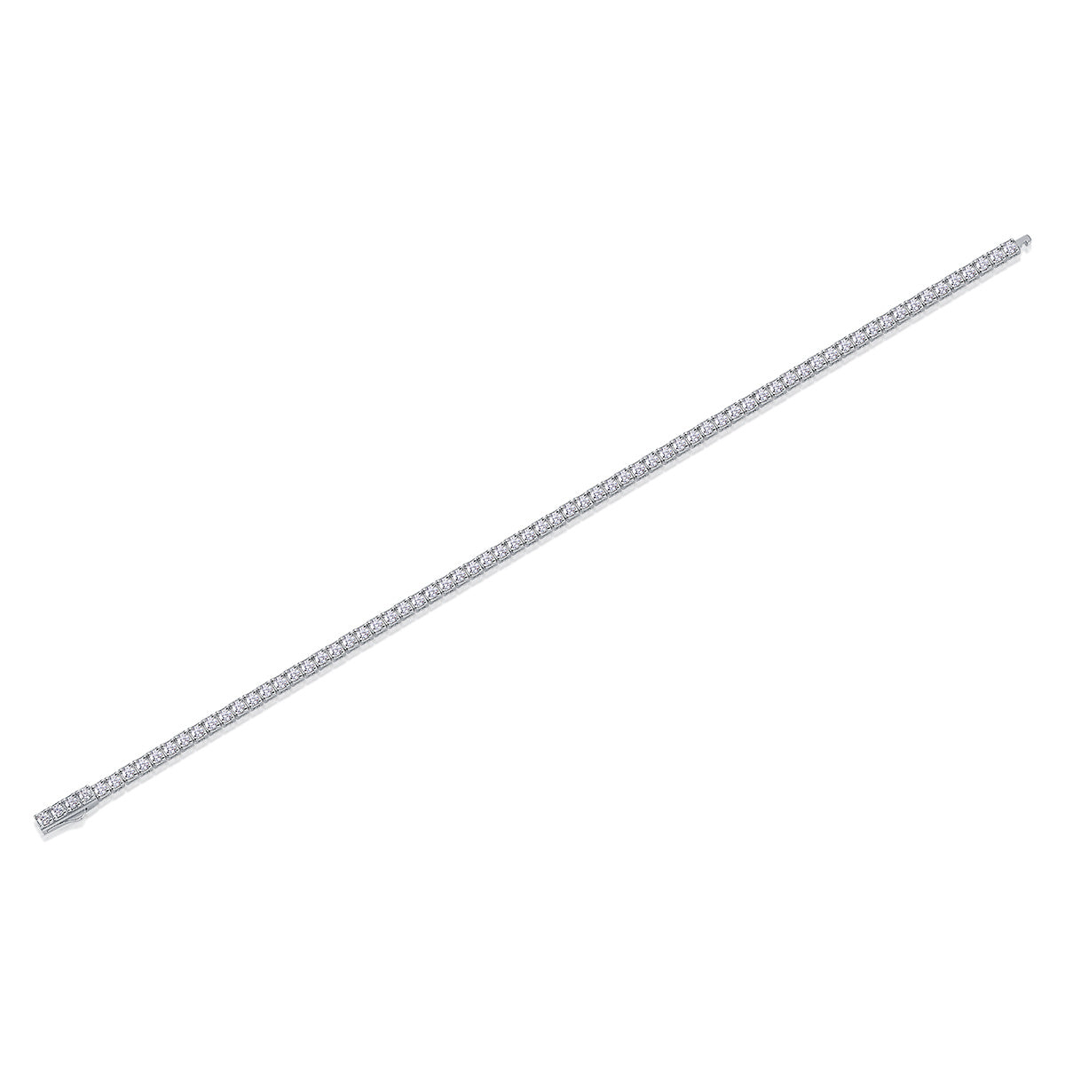 Luxuriöses Moissanit-Silberarmband