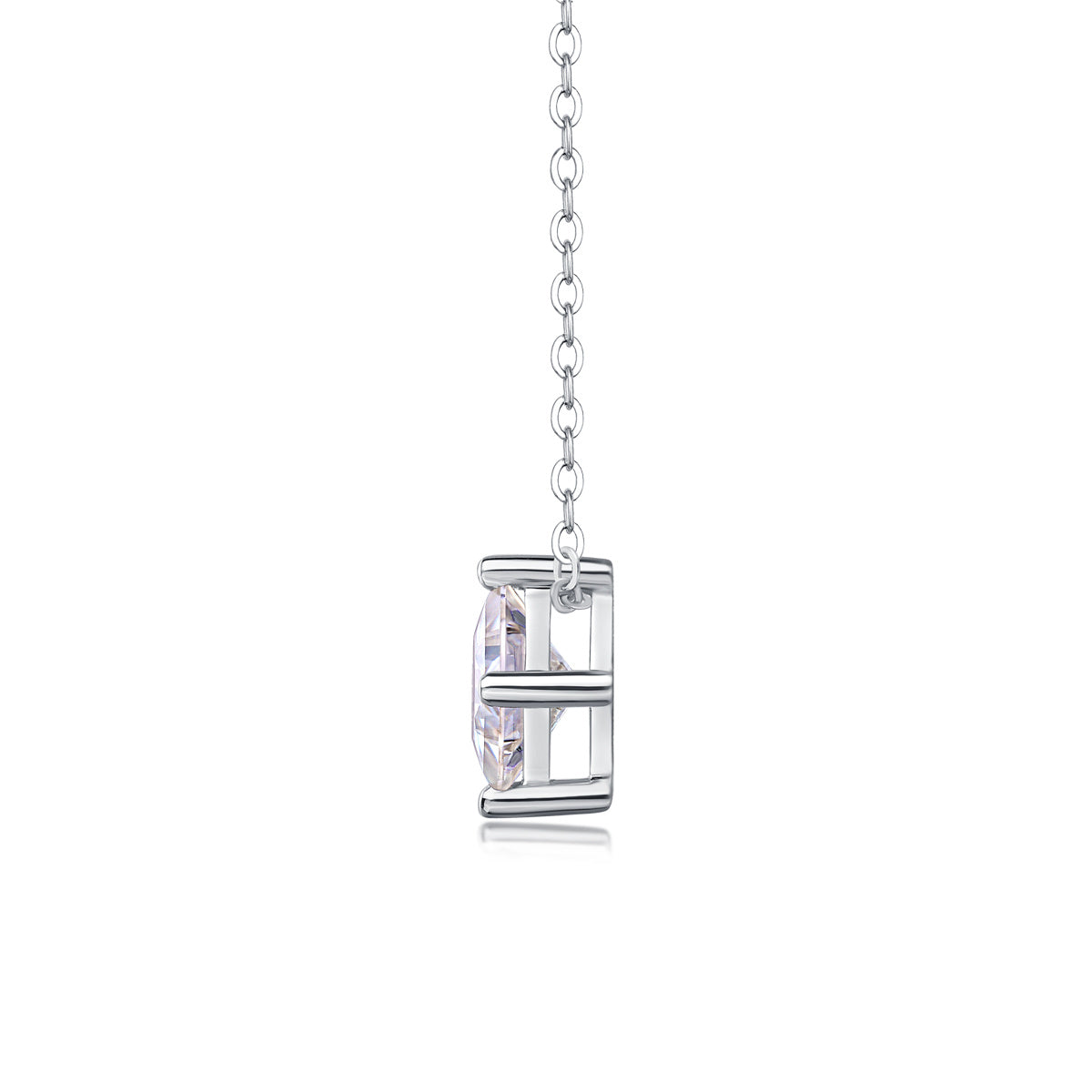 Luxury Moissanite Silver Pendant Set