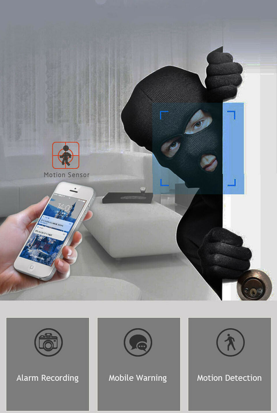 Caméra IP CCTV sans fil WiFi pour la maison