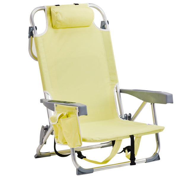 Yellow Aluminum Beach Chair
