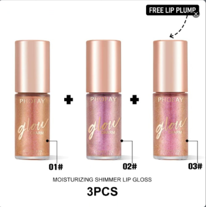 PHOFAY Shimmer Glow Lip Gloss