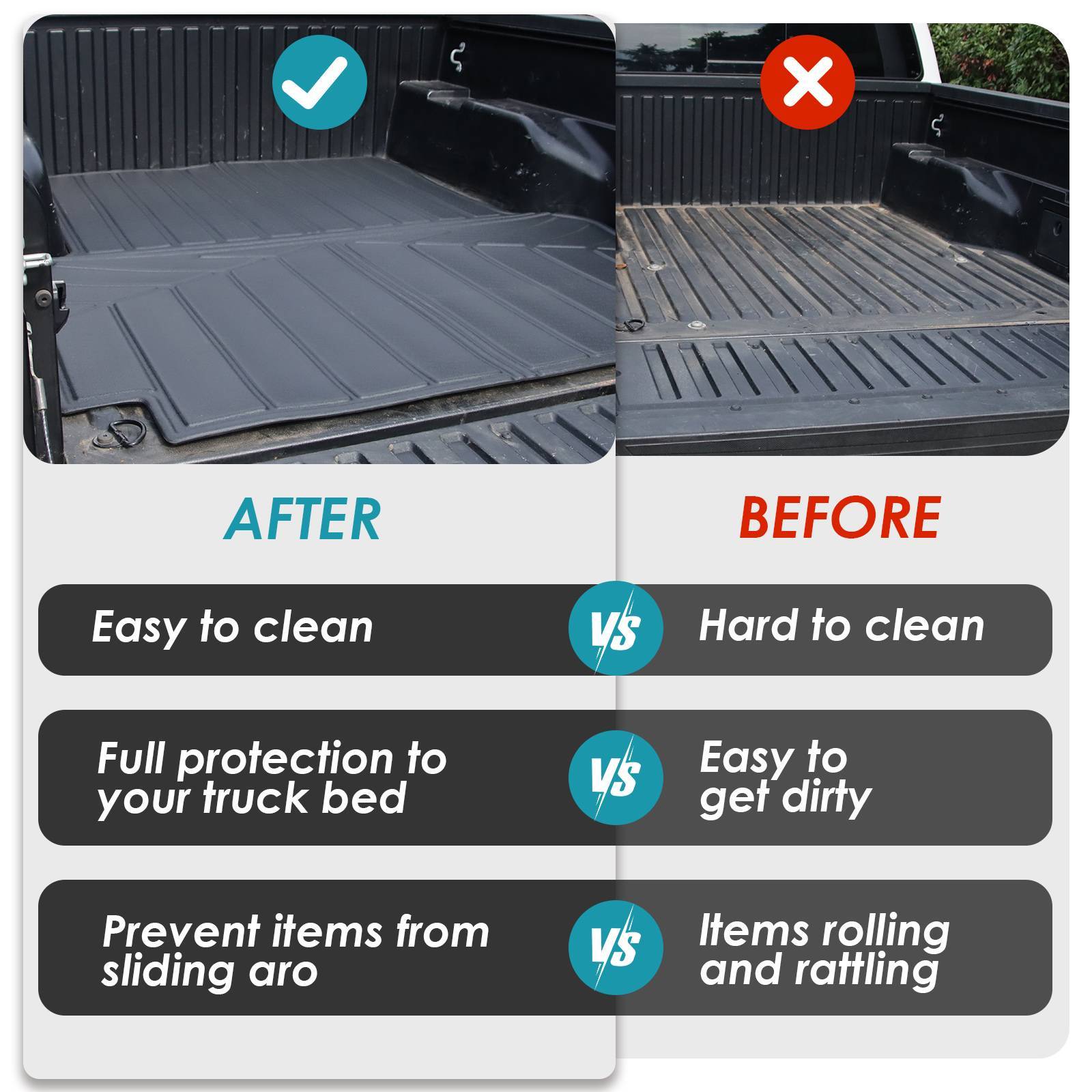 Truck Bed Mat for Chevy/GMC 5.8ft