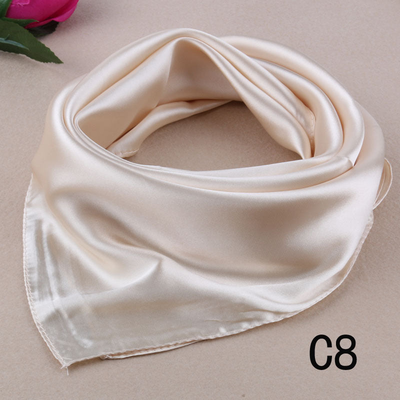 Foulard carré en soie de style coréen