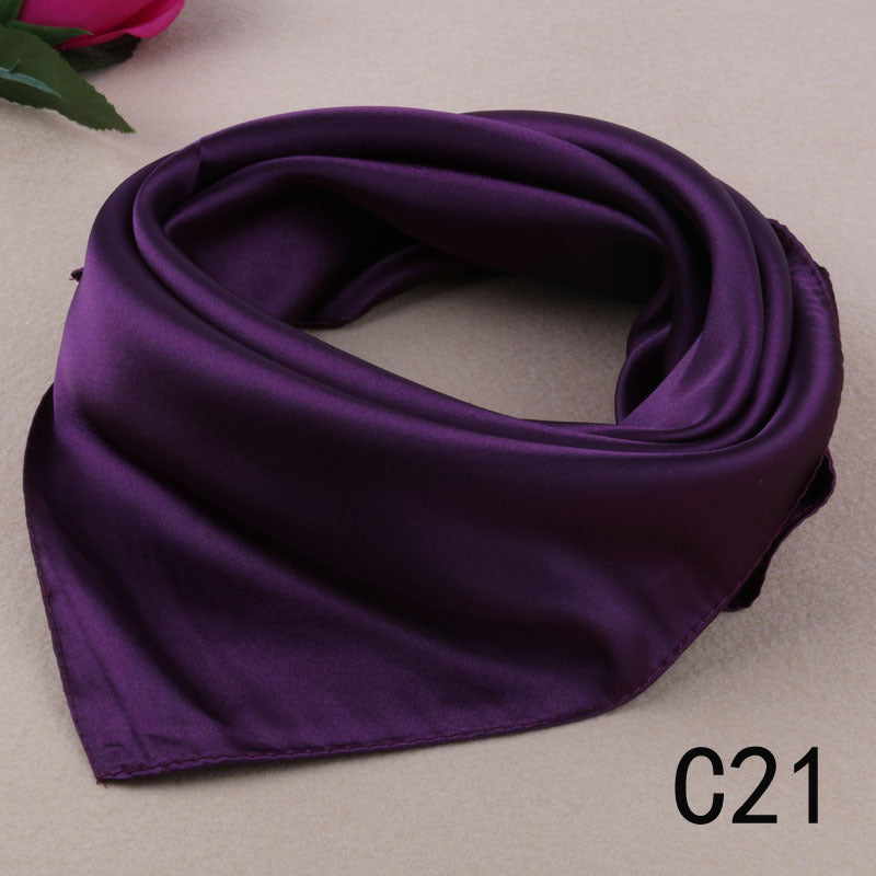 Foulard carré en soie de style coréen