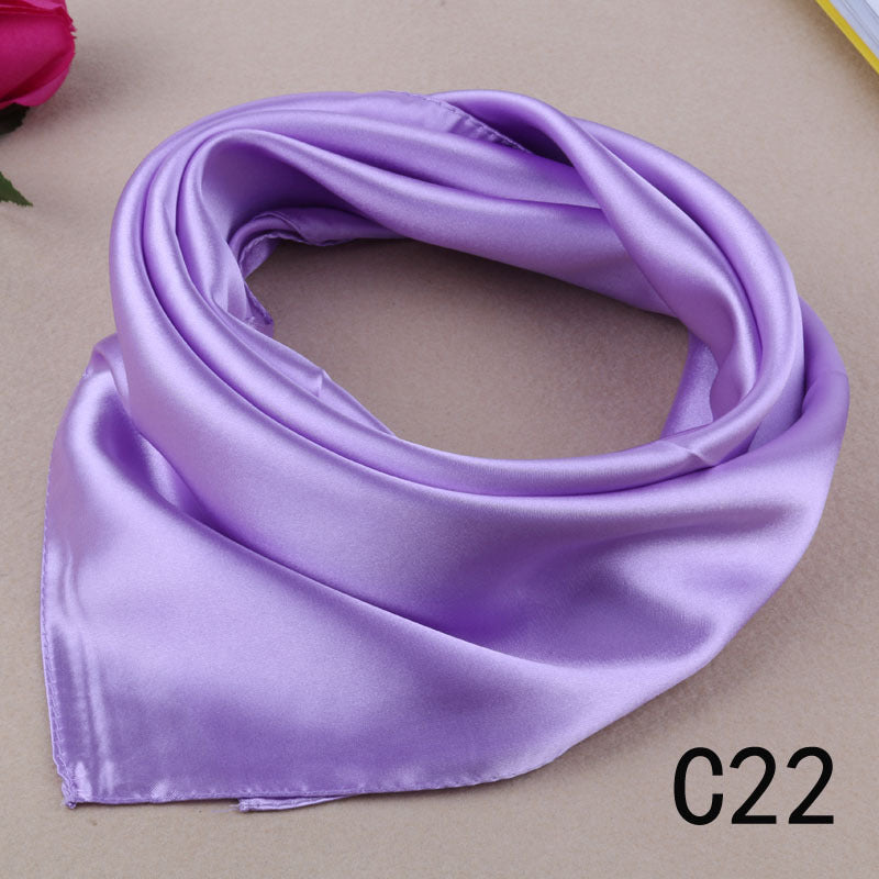 Foulard carré en soie de style coréen