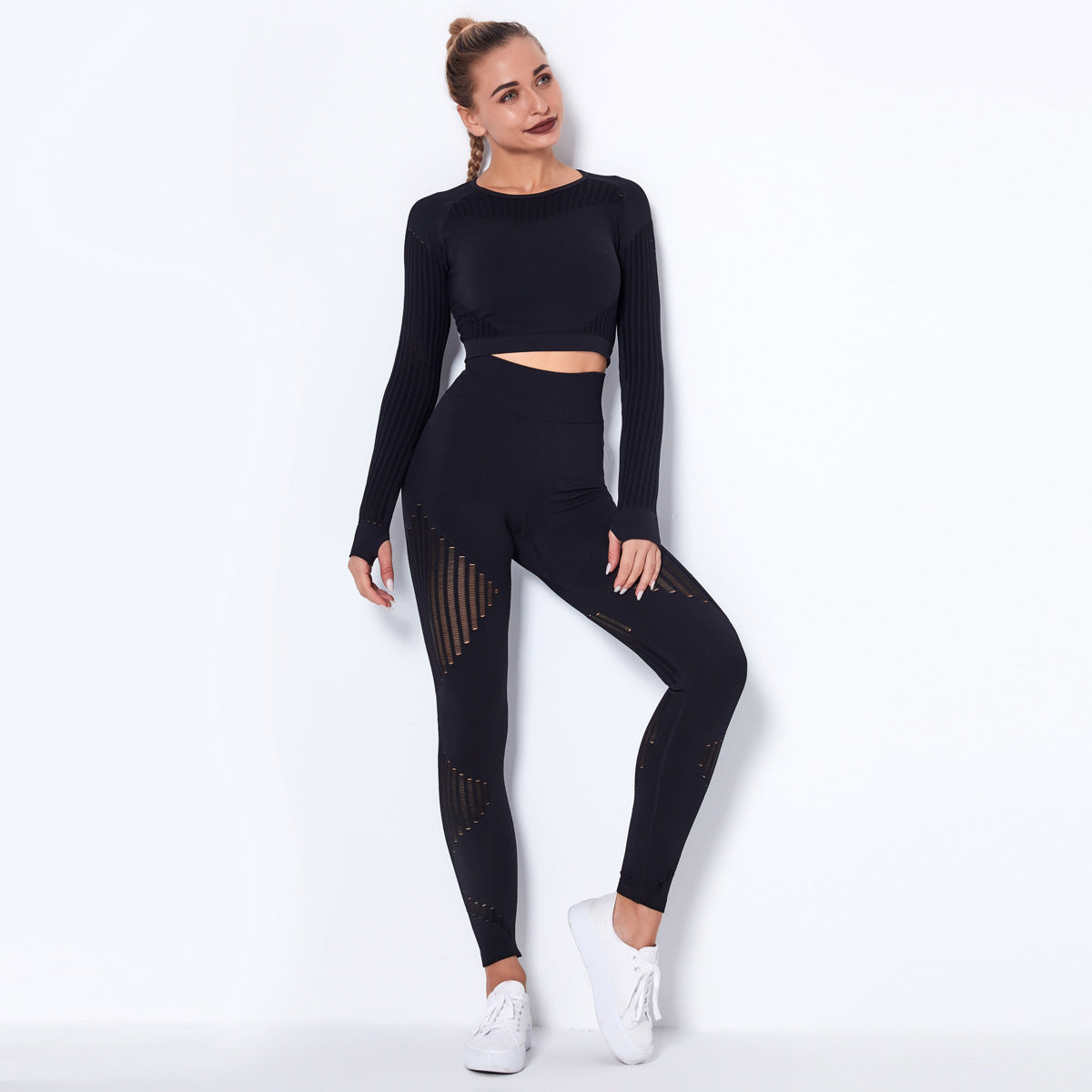 Seamless Yoga Long-Sleeved Suit