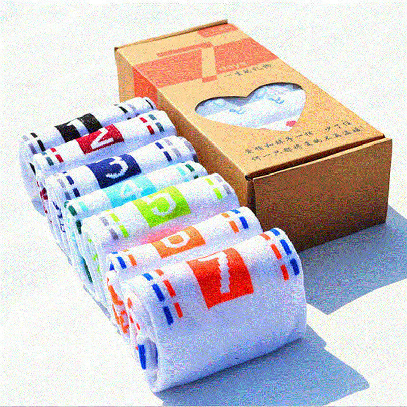 PolyCotton White Star Socks - 7 Days
