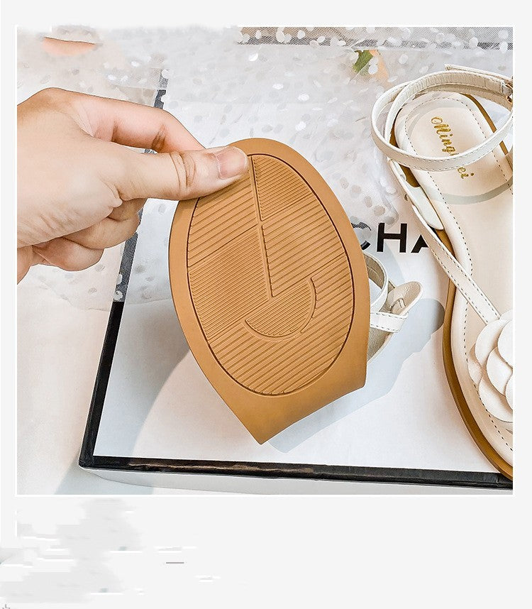 Damen-Sommersandalen mit flacher Sohle