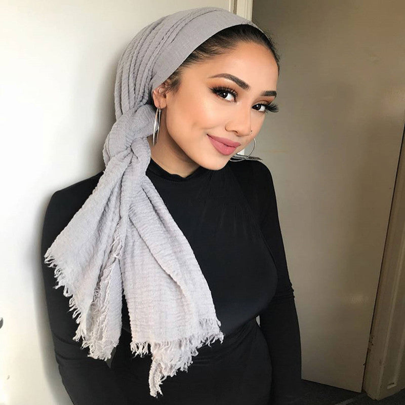 Bubble Cotton Schal Hijab Wickelschal