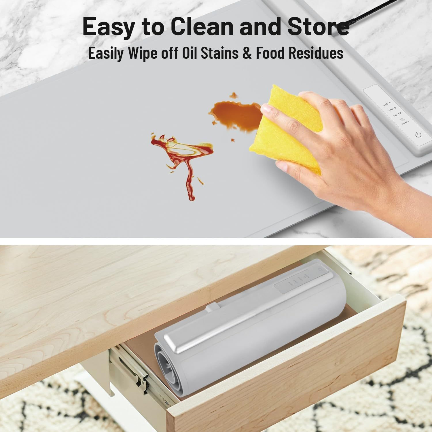 Electric Food Warming Mat with 3 Temps