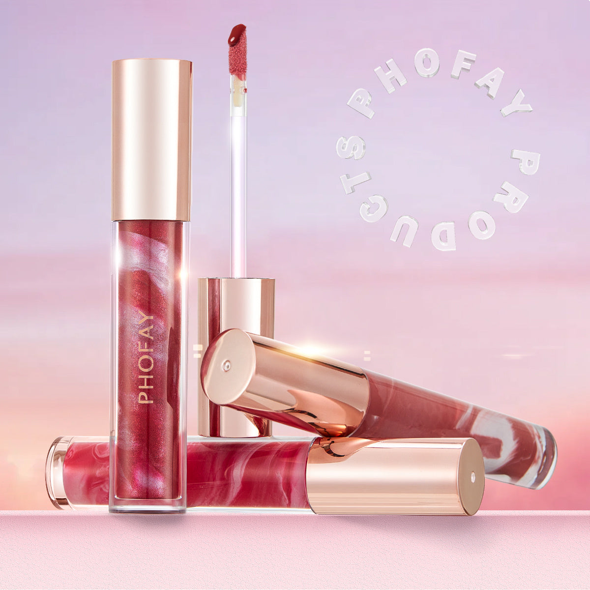 PHOFAY Rose Glow Lip Gloss