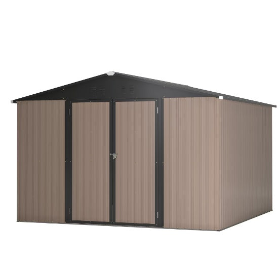 Steel Garden Shed with Lockable Doors