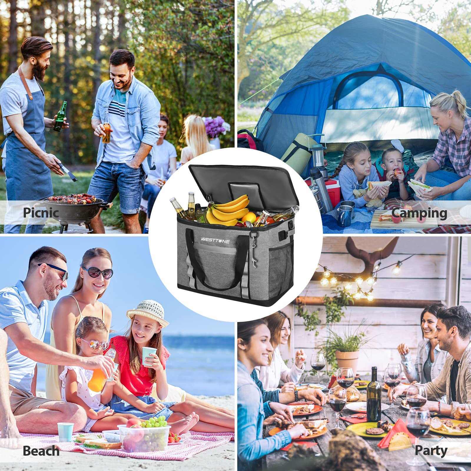 Tragbare Kühltasche – Lebensmitteleinkauf und Camping