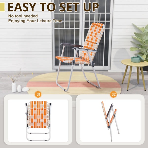 2pcs Folding Beach Chairs – Portable Set