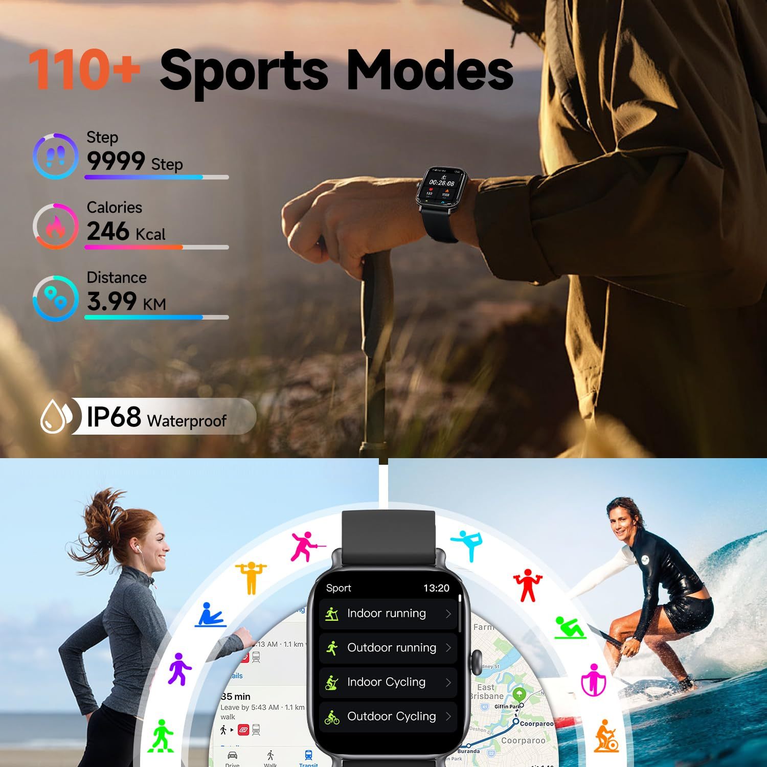 Bluetooth-Smartwatch mit Sprachfunktion