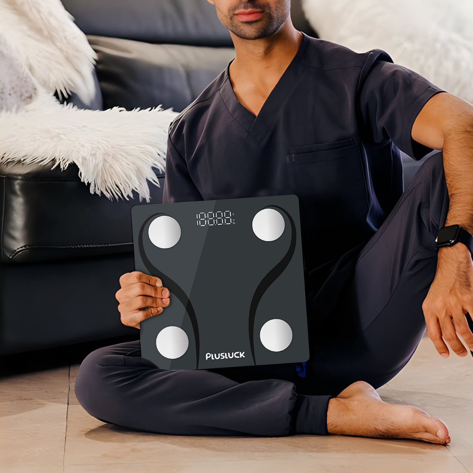 PLusluck Smarte digitale Körperfettwaage