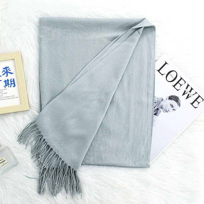 Annual Warm Cashmere Tassel Scarf