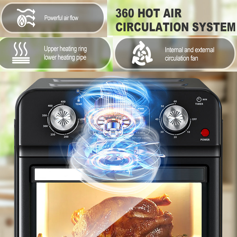 12.5 Qt Air Fryer with Dual Knob Controls