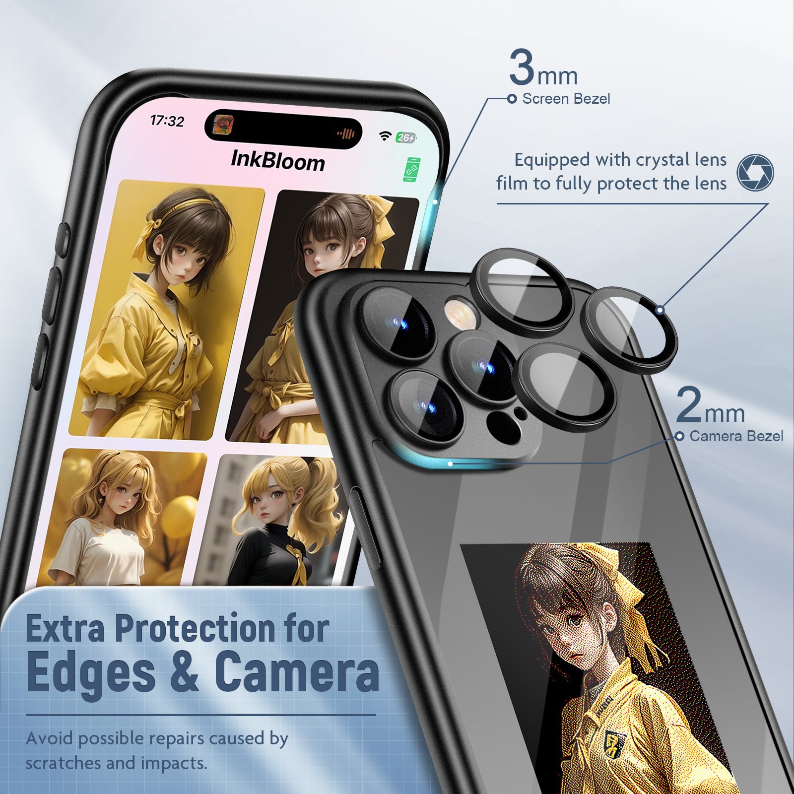 Smart NFC E-Ink Flip Case für iPhone 15 Pro Max