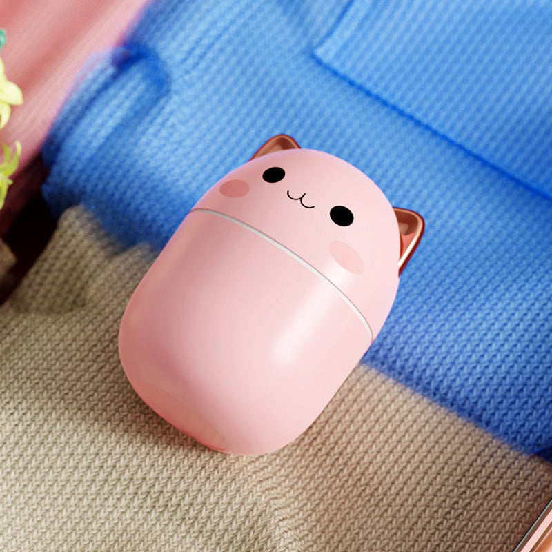 Niedlicher USB-Luftbefeuchter mit Katzenmotiv und LED-Nebel