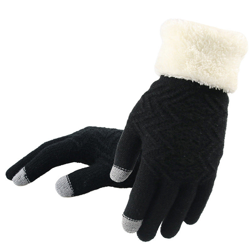 Kuschelige Winter-Strickhandschuhe