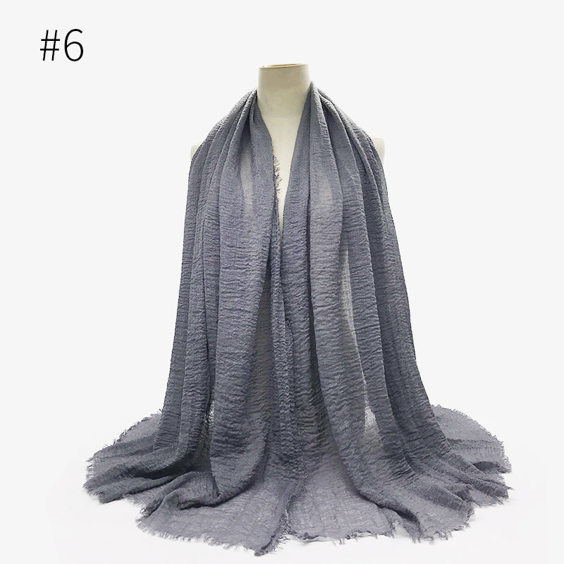 Bubble Cotton Scarf Hijab Wrap Shawl