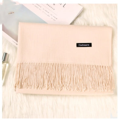 Monochromer Kaschmir-Winterschal