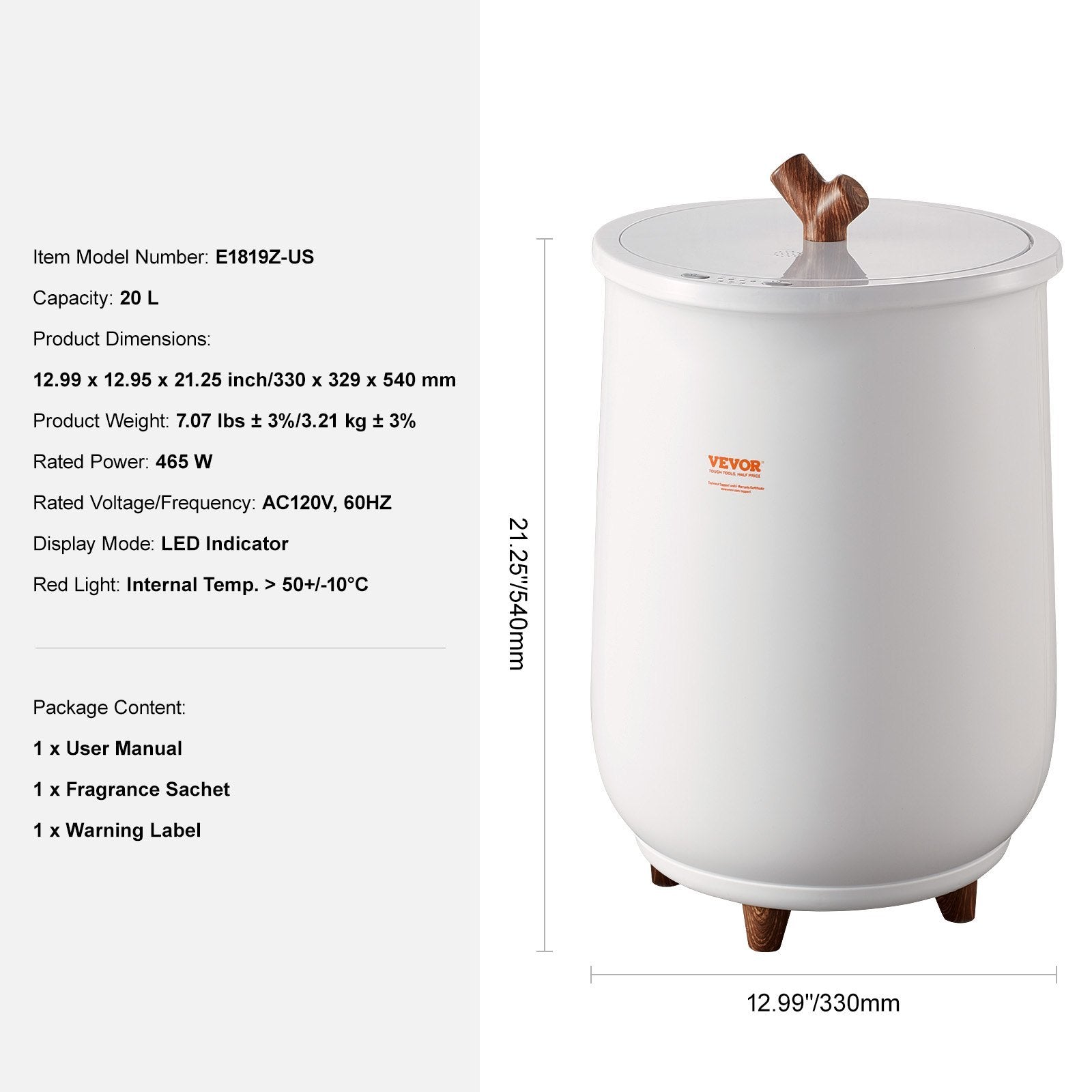 VEVOR 20L Towel Warmer Bucket