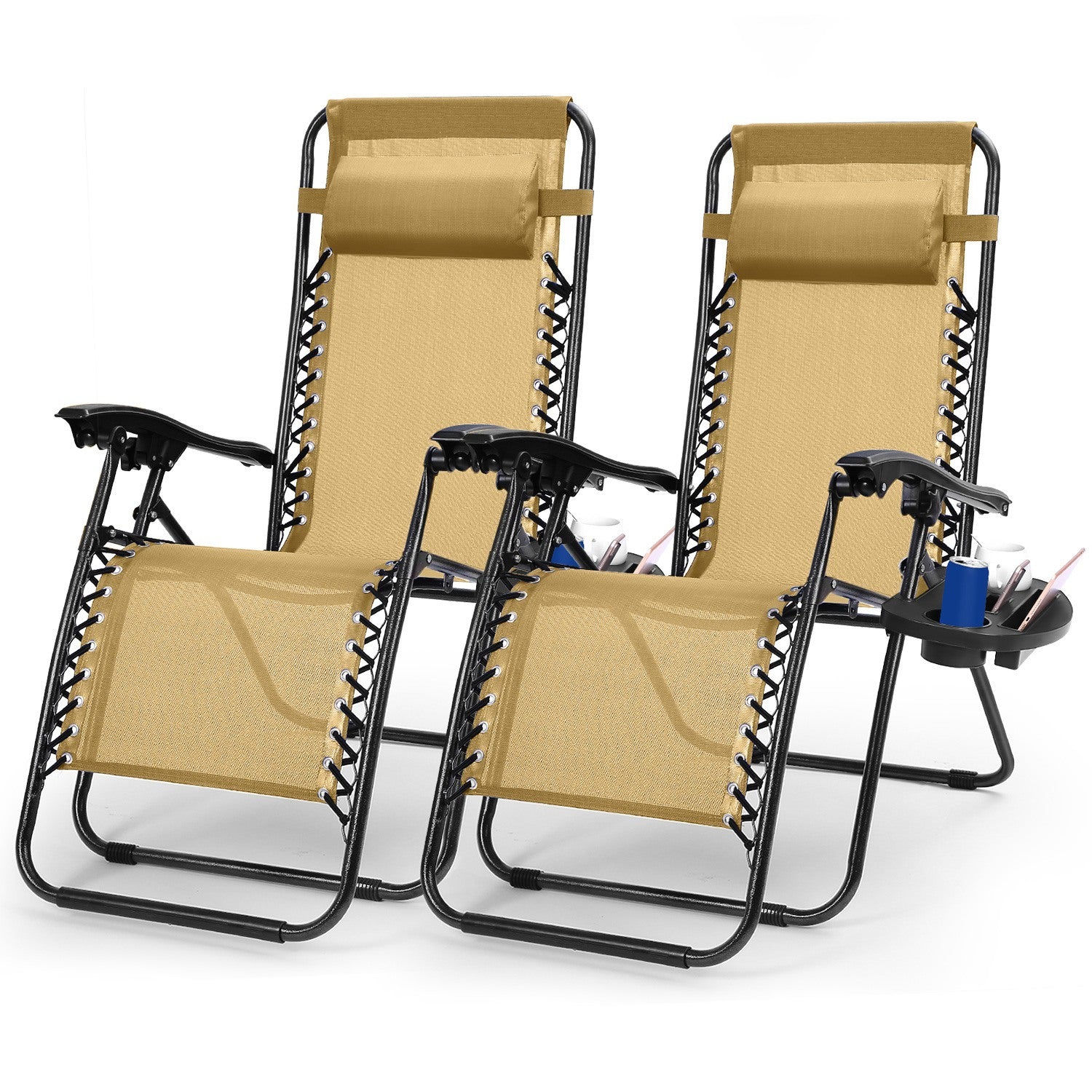 2er-Pack Zero Gravity Loungesessel