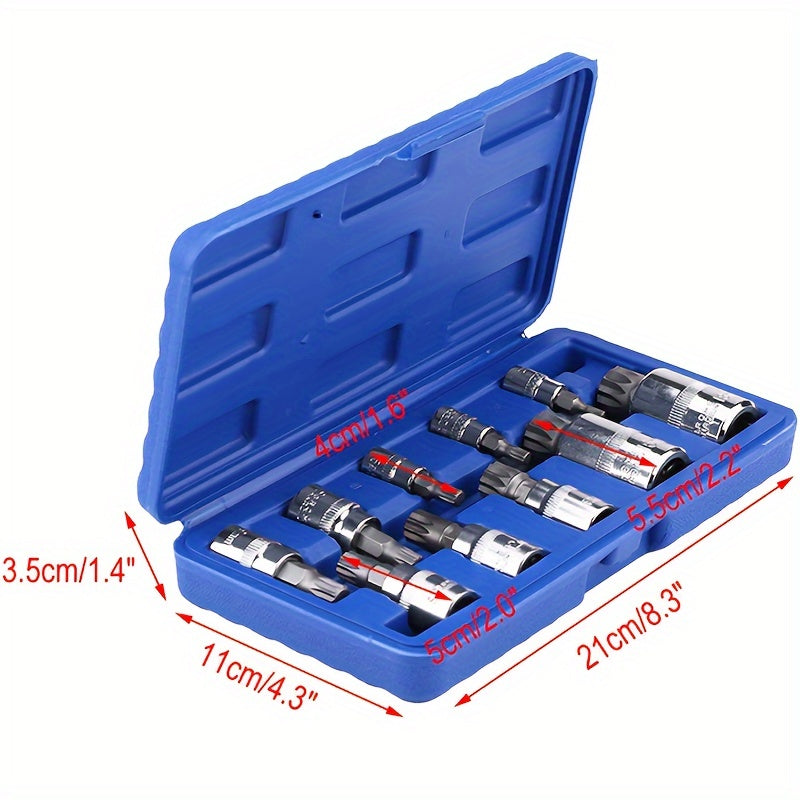 10-teiliger XZN 12-Punkt-Spline-Bit-Steckschlüsselsatz
