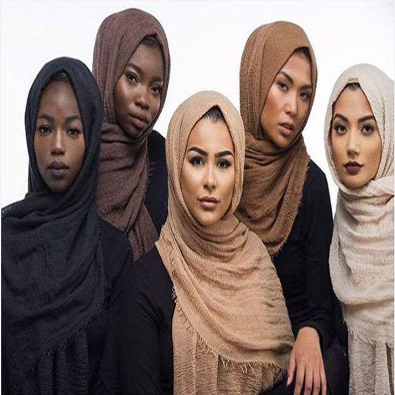 Bubble Cotton Schal Hijab Wickelschal