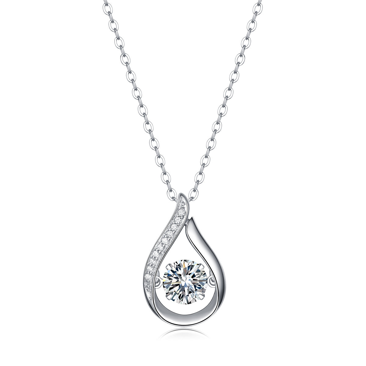 Elegante Halskette mit Diamant-Anhänger in Tropfenform