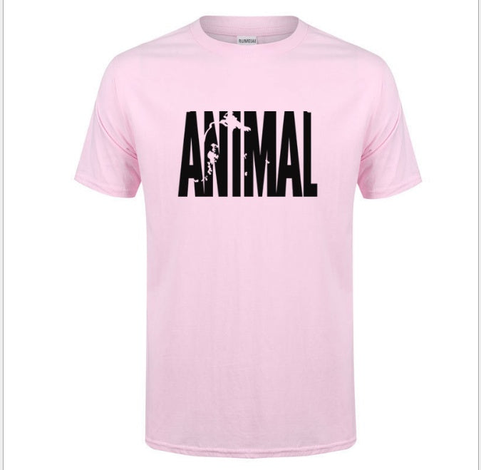 Men’s Summer Fitness Cotton Print Tee