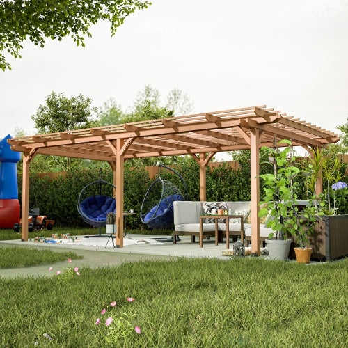 12x16 Holz-Traubenpergola für den Außenbereich