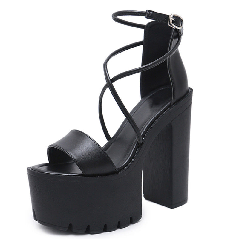 Cross Strap Nightclub DJ Bar Sandals