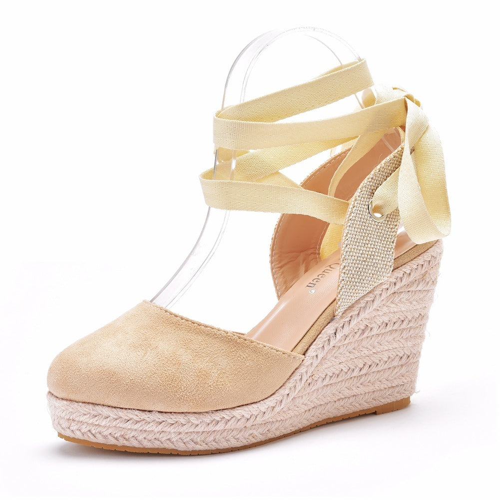 Bohemian Plateau-Wedges mit runder Zehenpartie