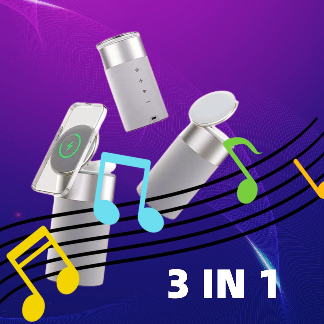 3-in-1-Kabelloses Ladegerät und Lautsprecherlampe