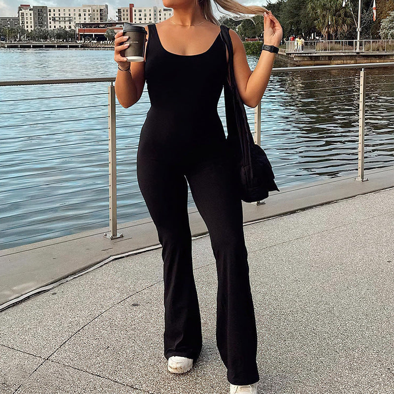 Combinaison slim dos nu à effet rehausseur de hanches