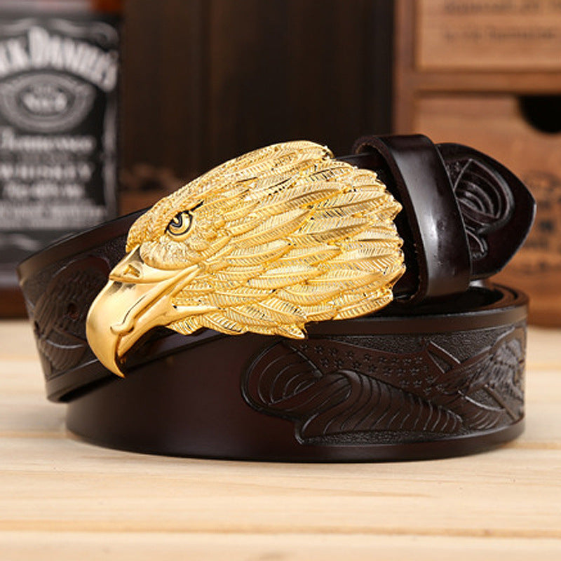 Men’s Eagle Buckle Leather Belt