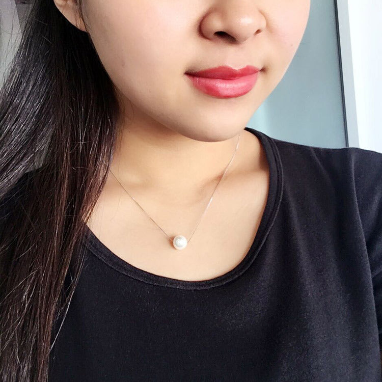 Elegant Hanging Pearl Necklace