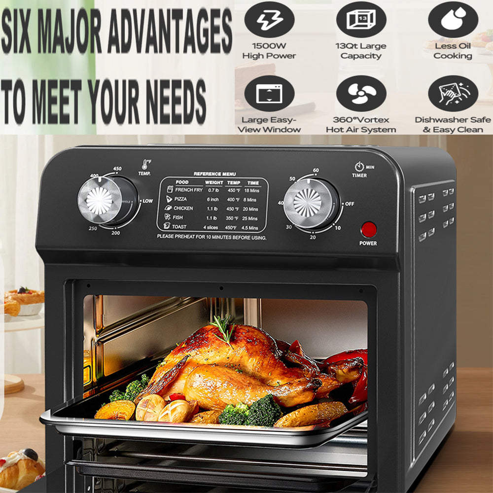 12.5 Qt Air Fryer with Dual Knob Controls