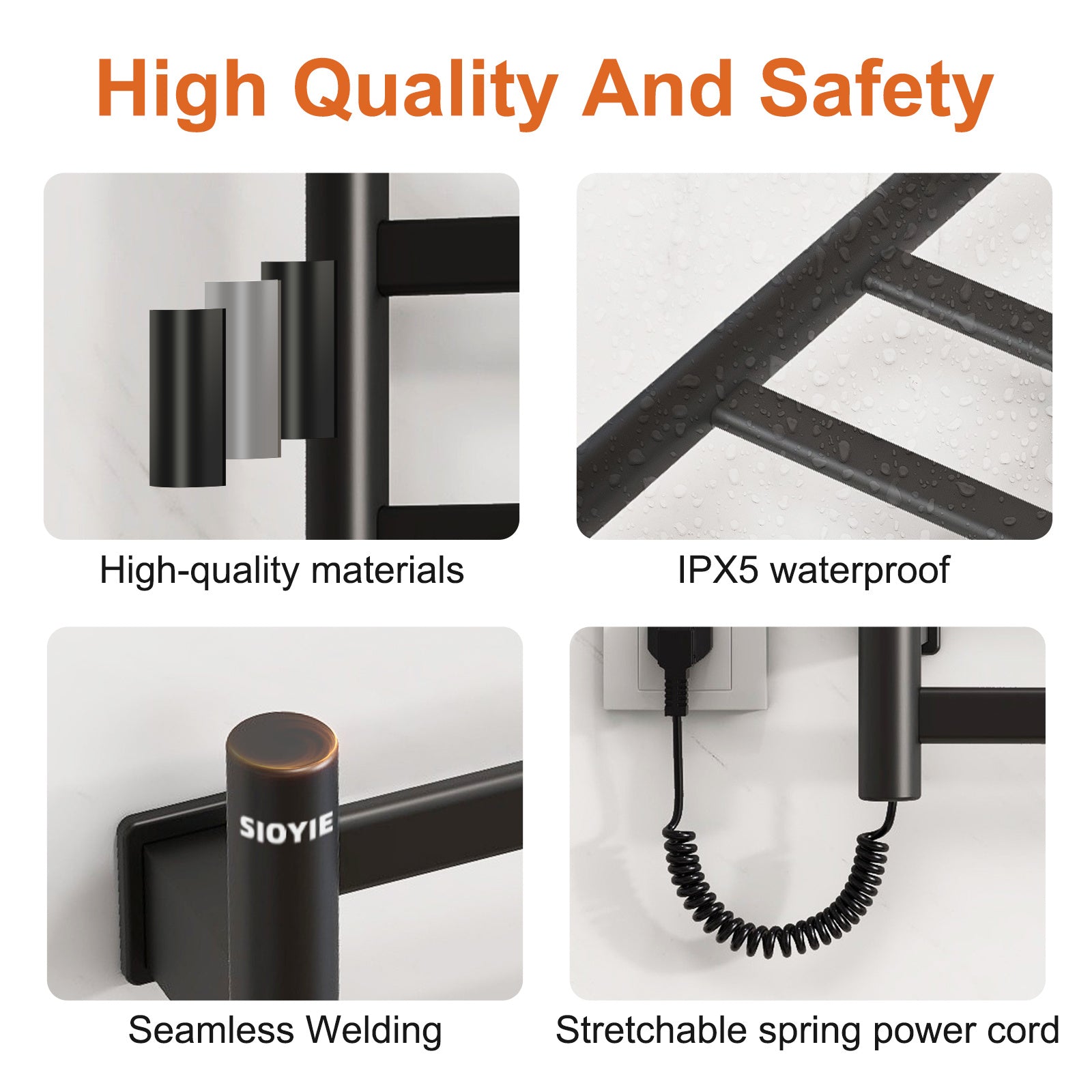 SIOYIE 6-Bar Wall Mounted Towel Warmer