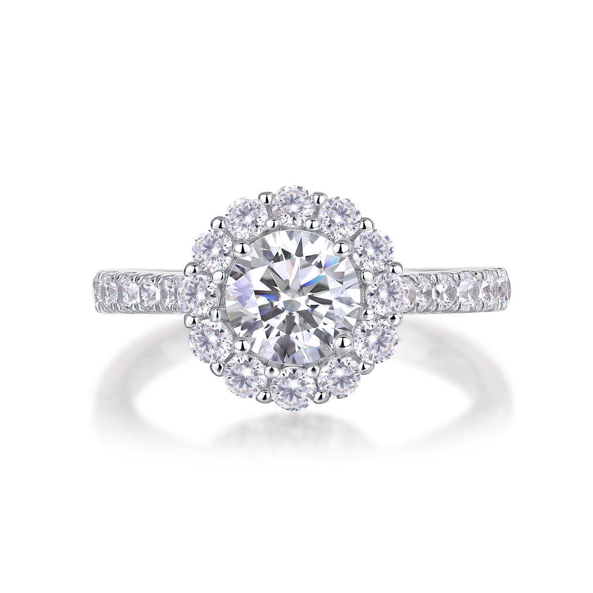Luxury Large Moissanite Wedding Ring