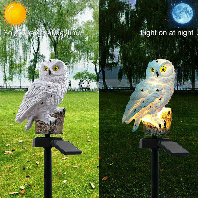 Solar LED Owl Parrot Garden Lawn Light