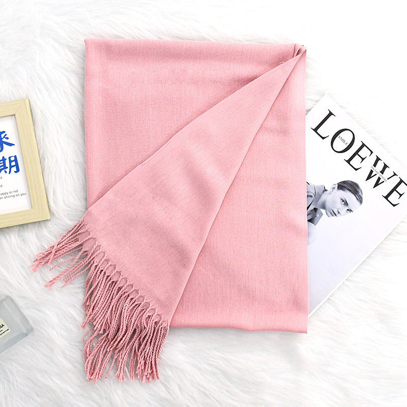 Annual Warm Cashmere Tassel Scarf