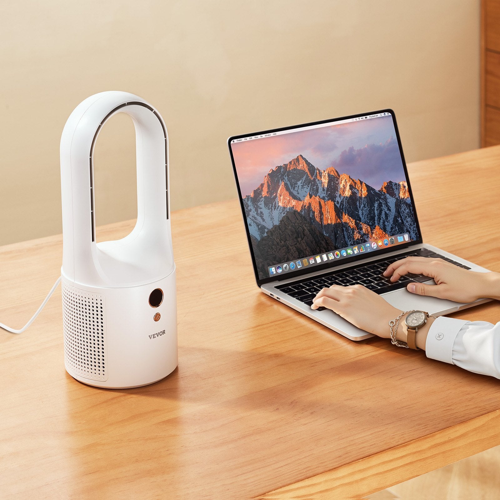 Tragbarer flügelloser Tischventilator mit 6 Geschwindigkeiten