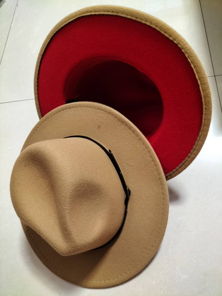 Woolen Fedora Flat Brim Jazz Hat